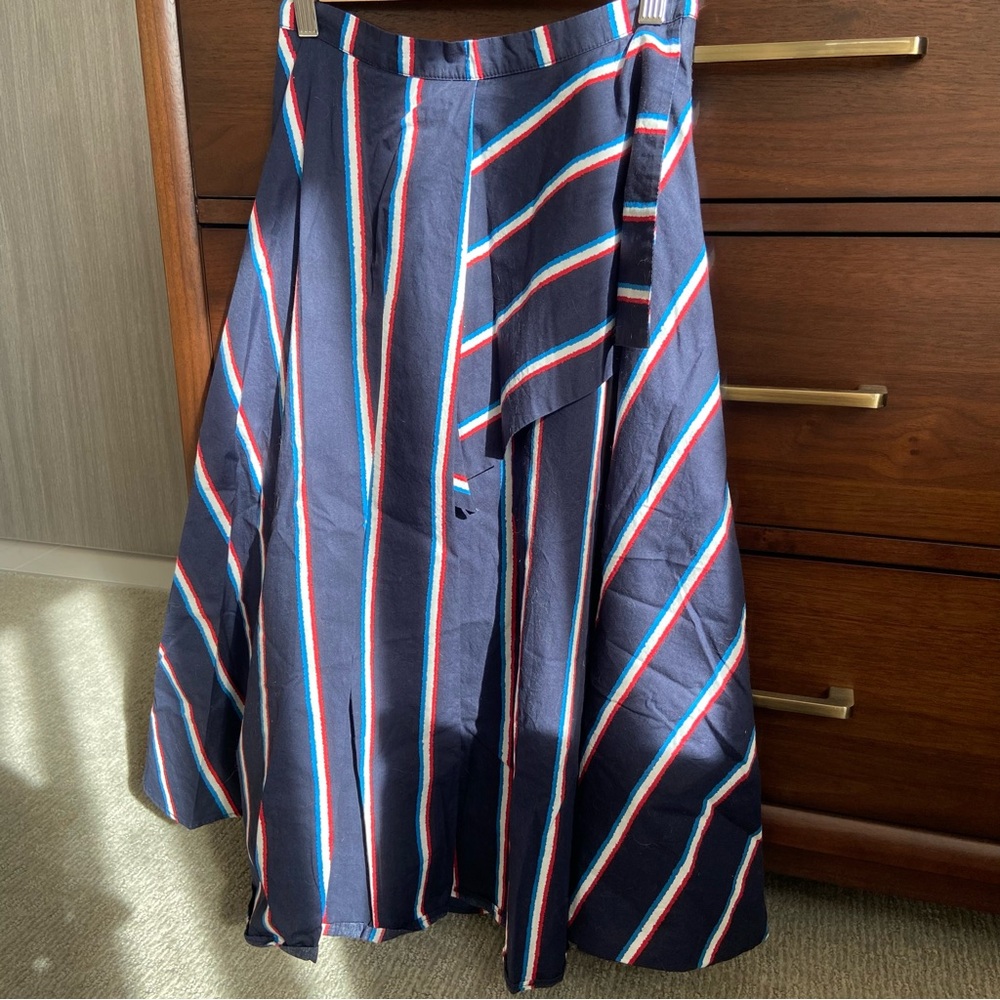 Striped Navy Blue Women's Skirt